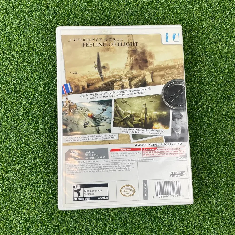 Blazing Angels: Squadrons of WWII Nintendo Wii 2007 Complete
